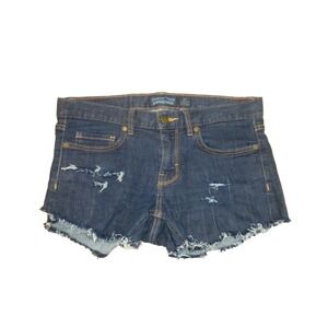 Patagonia Womens Shorts 27 Blue Denim W's Slim Jean Cut Off Worn Wear Distressed